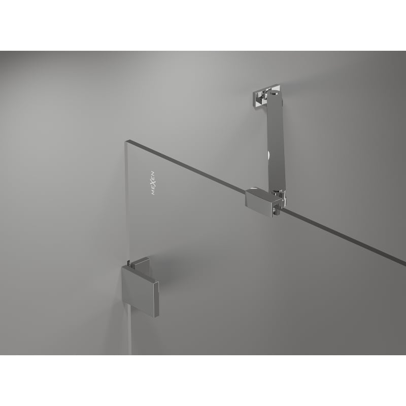 Mexen Lunar Duschkabine Halbrund Schwingtür Links 90 x 70 cm, transparent, chrom - 833-090L-070P-01-00