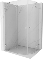 Mexen Lunar halbrunde Duschkabine schwenkbar links 100 x 90 cm, transparent, Chrom - 833-100L-090P-01-00