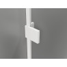 Mexen Lunar Halbrunde Duschkabine schwenkbar 90 x 90 cm, transparent, weiß - 833-090L-090P-20-00