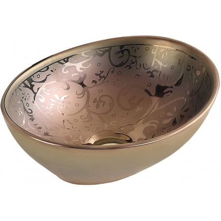 Mexen Elza Aufsatzwaschbecken 40 x 33 cm, gold - 21014053