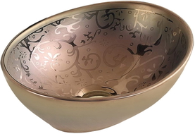 Mexen Elza Aufsatzwaschbecken 40 x 33 cm, gold - 21014053