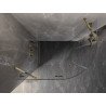 Mexen Lunar Viertelkreis-Duschkabine, schwenkbar, links 90 x 80 cm, transparent, gold - 833-090L-080P-50-00