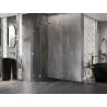 Mexen Lunar halbrunde Duschkabine, schwenkbar 90 x 90 cm, transparent, gold - 833-090L-090P-50-00