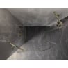 Mexen Lunar halbrunde, schwenkbare Duschkabine links 100 x 80 cm, transparent, gold - 833-100L-080P-50-00