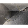 Mexen Lunar halbrunde Duschkabine schwenkbar 100 x 100 cm, transparent, gold - 833-100L-100P-50-00