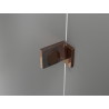 Mexen Lunar halbkreisförmige Duschkabine, schwenkbar 90 x 90 cm, transparent, Roségold - 833-090L-090P-60-00
