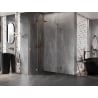 Mexen Lunar Halbrunde Duschkabine schwenkbar 100 x 100 cm, transparent, Roségold - 833-100L-100P-60-00