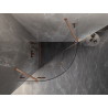 Mexen Lunar Halbkreis-Duschkabine 90 x 90 cm, transparent, gebürstetes Kupfer - 833-090L-090P-65-00