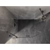 Mexen Lunar Duschkabine halbrund schwenkbar links 100 x 90 cm, transparent, gebürstet gun gray - 833-100L-090P-66-00