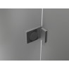 Mexen Lunar, halbkreisförmige Duschkabine, schwenkbar, 90 x 90 cm, transparent, Gunmetal - 833-090L-090P-95-00