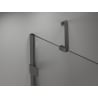 Mexen Lunar Viertelkreis-Duschkabine schwenkbar 100 x 100 cm, transparent, Gun Metal - 833-100L-100P-95-00