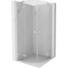 Mexen Lunar Duschkabine halbrund schwenkbar 100 x 100 cm, transparent, gebürsteter Nickel - 833-100L-100P-97-00