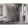 Mexen Lunar Duschkabine halbrund schwingbar rechts 90 x 70 cm, transparent, weiß - 833-090P-070L-20-00