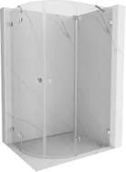 Mexen Lunar Halbrunde Duschkabine Schwenkbar Rechts 80 x 70 cm, Transparent, Chrom - 833-080P-070L-01-00