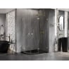 Mexen Lunar Duschkabine halbrund schwenkbar rechts 90 x 80 cm, transparent, Gold - 833-090P-080L-50-00