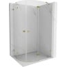 Mexen Lunar Duschkabine halbrund schwenkbar rechts 90 x 80 cm, transparent, Gold - 833-090P-080L-50-00