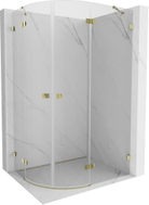 Mexen Lunar Halbkreis-Duschkabine, schwenkbar, rechts 100 x 70 cm, transparent, gold - 833-100P-070L-50-00