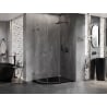 Mexen Lunar Eckduschkabine rechts öffnend 100 x 90 cm, transparent, Gunmetal - 833-100P-090L-95-00