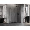Mexen Lunar Eckduschkabine rechts öffnend 100 x 90 cm, transparent, Gunmetal - 833-100P-090L-95-00