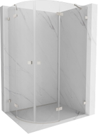 Mexen Lunar Duschkabine halbrund Schwingtür rechts 90 x 70 cm, transparent, gebürsteter Nickel - 833-090P-070L-97-00