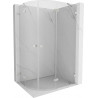 Mexen Lunar rechteckige Duschkabine schwenkbar rechts 100 x 70 cm, transparent, gebürstetes Nickel - 833-100P-070L-97-00