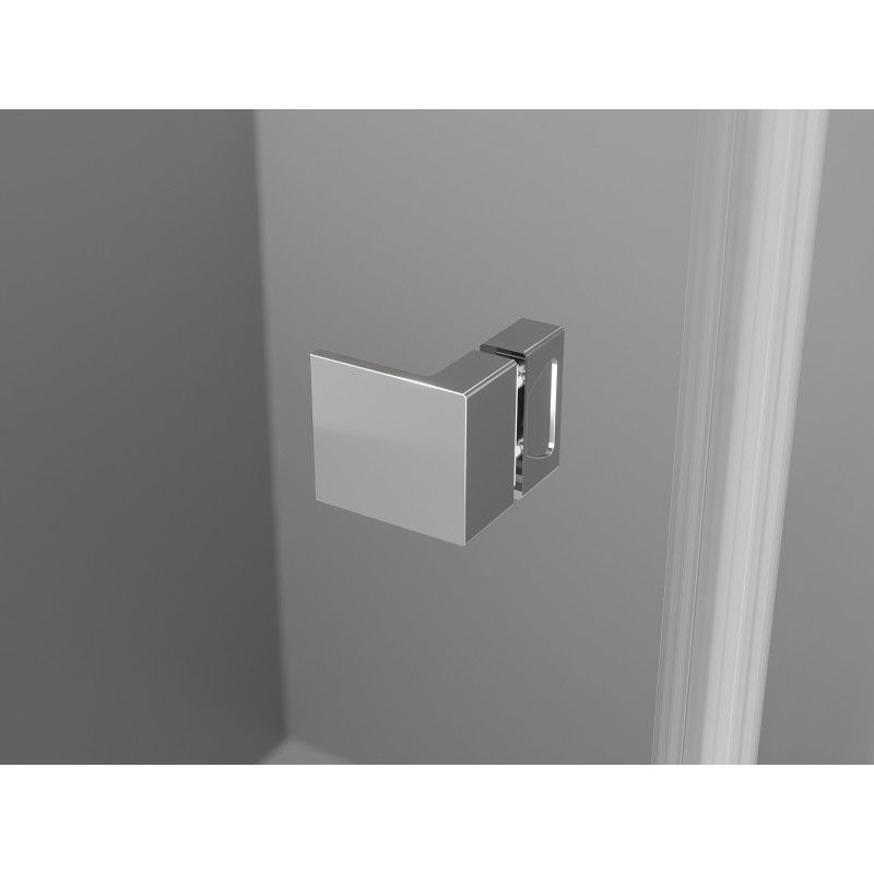 Mexen Lunar L Fünfeckige Duschkabine, schwenkbar links 80 x 80 cm, transparent, Chrom - 831L-080L-080P-01-00-L