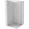 Mexen Lunar L Fünfeck-Duschkabine mit linker Tür 80 x 80 cm, transparent, chrom - 831L-080L-080P-01-00-L