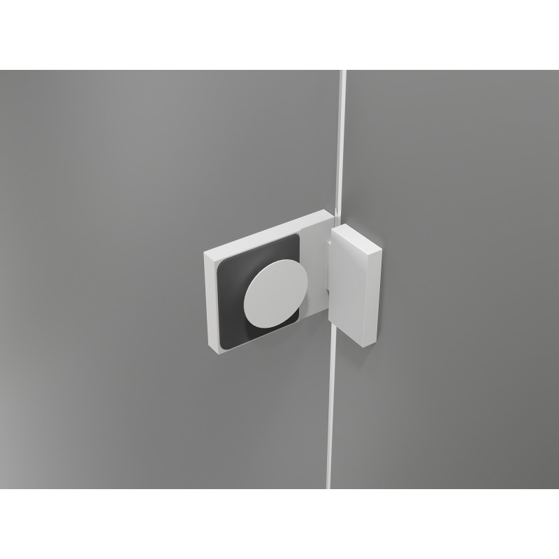 Mexen Lunar L fünfeckige Duschkabine, links schwenkbar, 100 x 90 cm, transparent, weiß - 831L-100L-090P-20-00-L