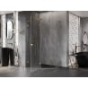 Mexen Lunar L Fünfeck-Duschkabine links öffnend 100 x 80 cm, transparent, gold - 831L-100L-080P-50-00-L