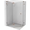 Mexen Lunar L fünfeckige Duschkabine, schwenkbar, links 100 x 90 cm, transparent, Roségold - 831L-100L-090P-60-00-L
