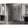 Mexen Lunar L Fünfeck-Duschkabine mit linker Schwingtür 100 x 90 cm, transparent, gebürstetes Kupfer - 831L-100L-090P-65-00-L