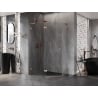 Mexen Lunar L Fünfeck-Duschkabine mit linker Schwingtür 100 x 90 cm, transparent, gebürstetes Kupfer - 831L-100L-090P-65-00-L