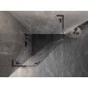 Mexen Lunar L fünfeckige Duschkabine links 80x80 cm, transparent, gebürstet gun gray - 831L-080L-080P-66-00-L
