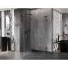 Mexen Lunar L fünfeckige Duschkabine schwenkbar links 100 x 80 cm, transparent, schwarz - 831L-100L-080P-70-00-L