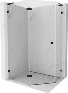 Mexen Lunar L Fünfeck-Duschkabine schwenkbar links 100 x 90 cm, transparent, schwarz - 831L-100L-090P-70-00-L