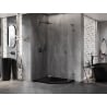Mexen Lunar L Fünfeck-Duschkabine, links öffnend, 90 x 80 cm, transparent, Gun Metal - 831L-090L-080P-95-00-L