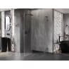 Mexen Lunar L Fünfeck-Duschkabine, links öffnend, 90 x 80 cm, transparent, Gun Metal - 831L-090L-080P-95-00-L