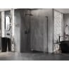 Mexen Lunar L Fünfeck-Duschkabine, links öffnend, 90 x 80 cm, transparent, Gun Metal - 831L-090L-080P-95-00-L