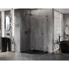 Mexen Lunar L Fünfeck-Duschkabine links öffnend 100 x 90 cm, transparent, Gunmetal - 831L-100L-090P-95-00-L