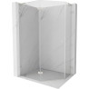 Mexen Lunar L Fünfeck-Duschkabine links 100 x 90 cm, transparent, gebürstetes Nickel - 831L-100L-090P-97-00-L