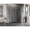 Mexen Lunar L Fünfeck-Duschkabine rechts schwenkbar 90 x 80 cm, transparent, chrom - 831L-090P-080L-01-00-P