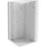 Mexen Lunar L Fünfeck-Duschkabine, rechts angeschlagen, 90 x 90 cm, transparent, Chrom - 831L-090P-090L-01-00-P
