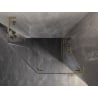 Mexen Lunar L Fünfeck-Duschkabine mit öffnender rechter Tür 90 x 80 cm, transparent, gebürstetes Gold - 831L-090P-080L-55-00-P