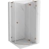 Mexen Lunar L Fünfeck-Duschkabine schwenkbar rechts 80 x 80 cm, transparent, Roségold - 831L-080P-080L-60-00-P