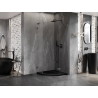 Mexen Lunar L fünfeckige Duschkabine mit rechter Tür, 90 x 90 cm, transparent, Gun Metal - 831L-090P-090L-95-00-P