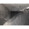 Mexen Lunar fünfeckige Duschkabine mit linker Schwingtür 100 x 100 cm, transparent, chrom - 831-100L-100P-01-00-L