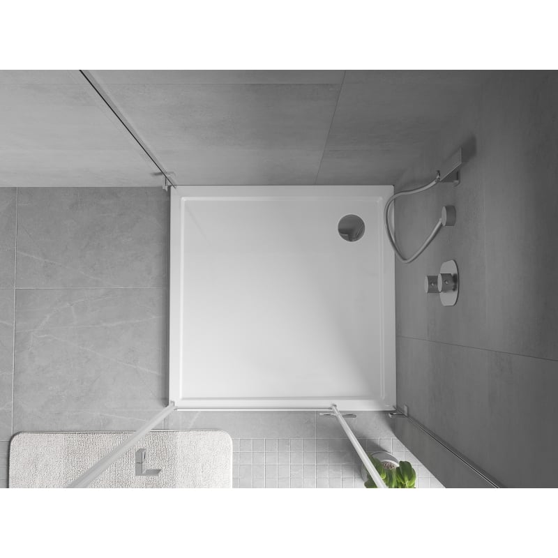 Mexen Flow quadratische Duschwanne Slim 75 x 75 cm, weiß glänzend - 46S107575