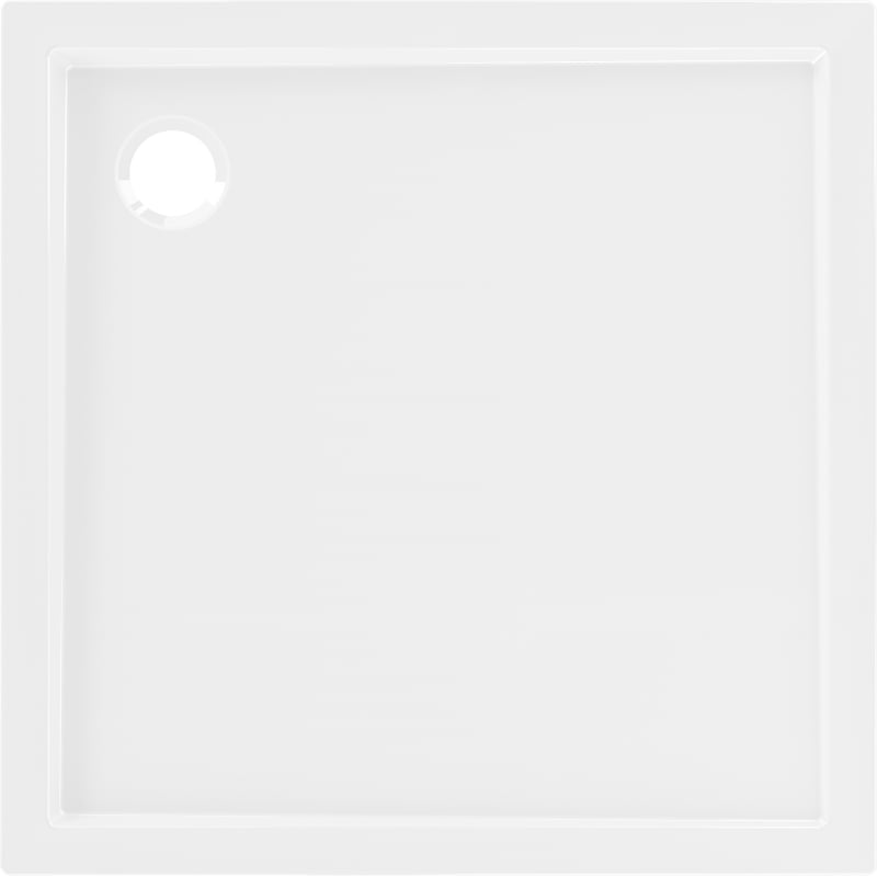 Mexen Flow Quadratischer Duschboden Slim 80 x 80 cm, weißer Glanz - 46S108080