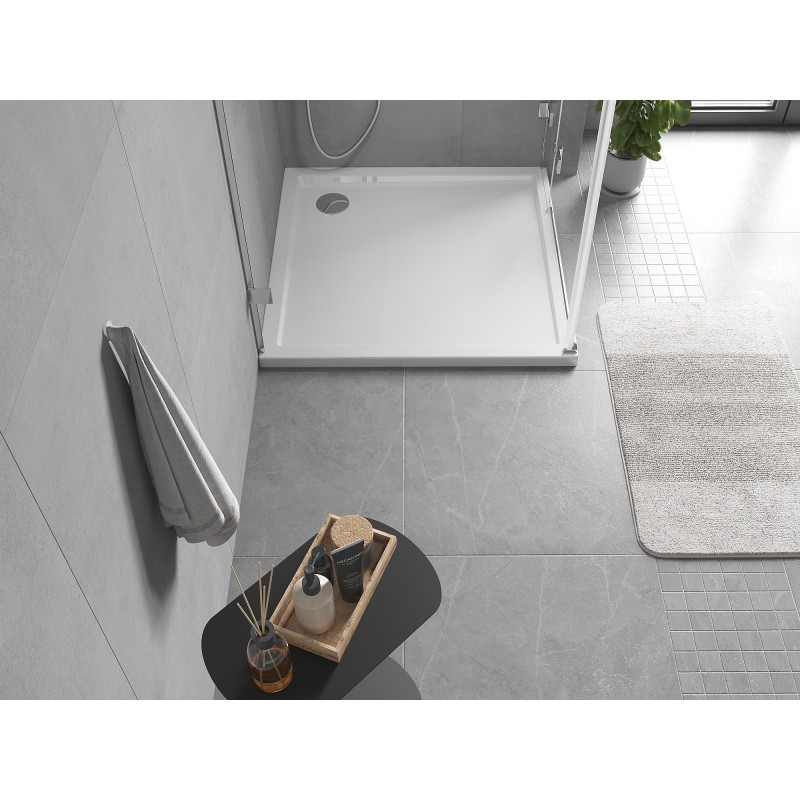 Mexen Flow Duschwanne quadratisch slim 85 x 85 cm, weiß glänzend - 46S108585