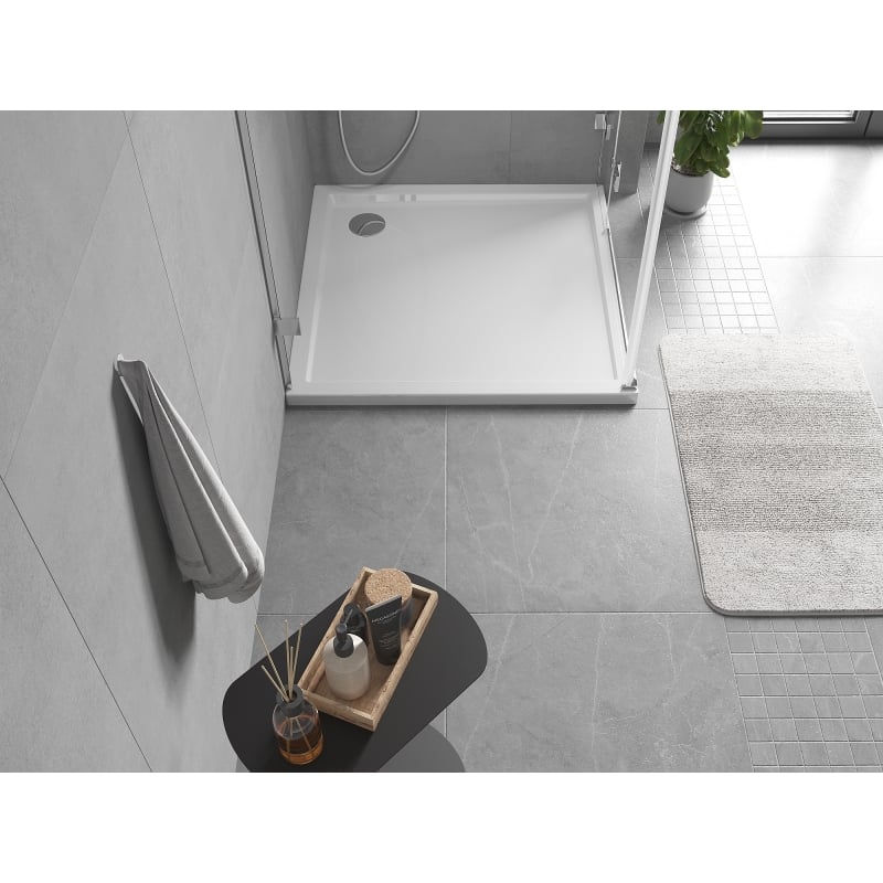 Mexen Flow Duschwanne quadratisch Slim 120 x 120 cm, weiß glänzend - 46S101212